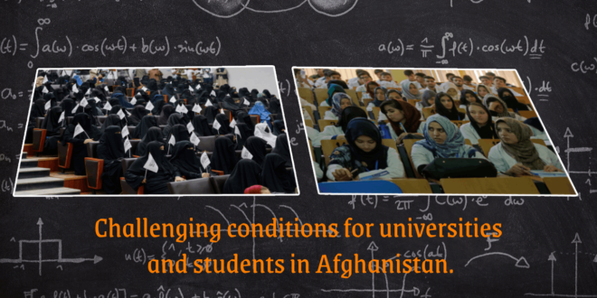 Challenging conditions for universities and students in Afghanistan.